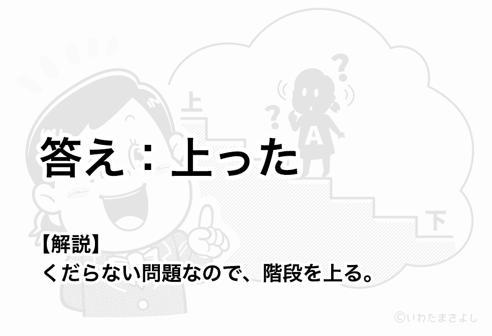 絵で見て脳トレ！なぞなぞ＆クイズの挿絵カットイラスト イラストレーターいわたまさよし 女子中学生のコミカルイラスト 