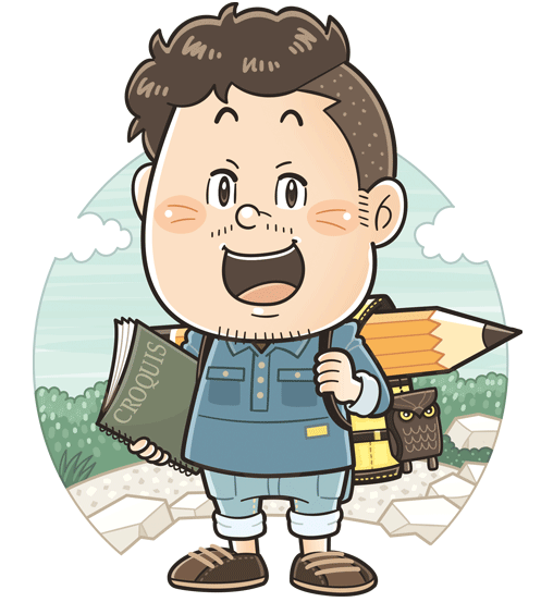 京都イラストレーターいわたまさよし_デフォルメコミカルイラスト制作。お問い合わせ