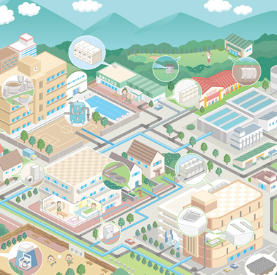 コミカルタッチが得意な京都在住イラストレーターいわたまさよし 街並みマップイラスト制作