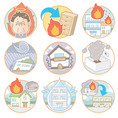 コミカルタッチが得意な京都在住イラストレーターいわたまさよし 県民共済パンフレットイラスト制作