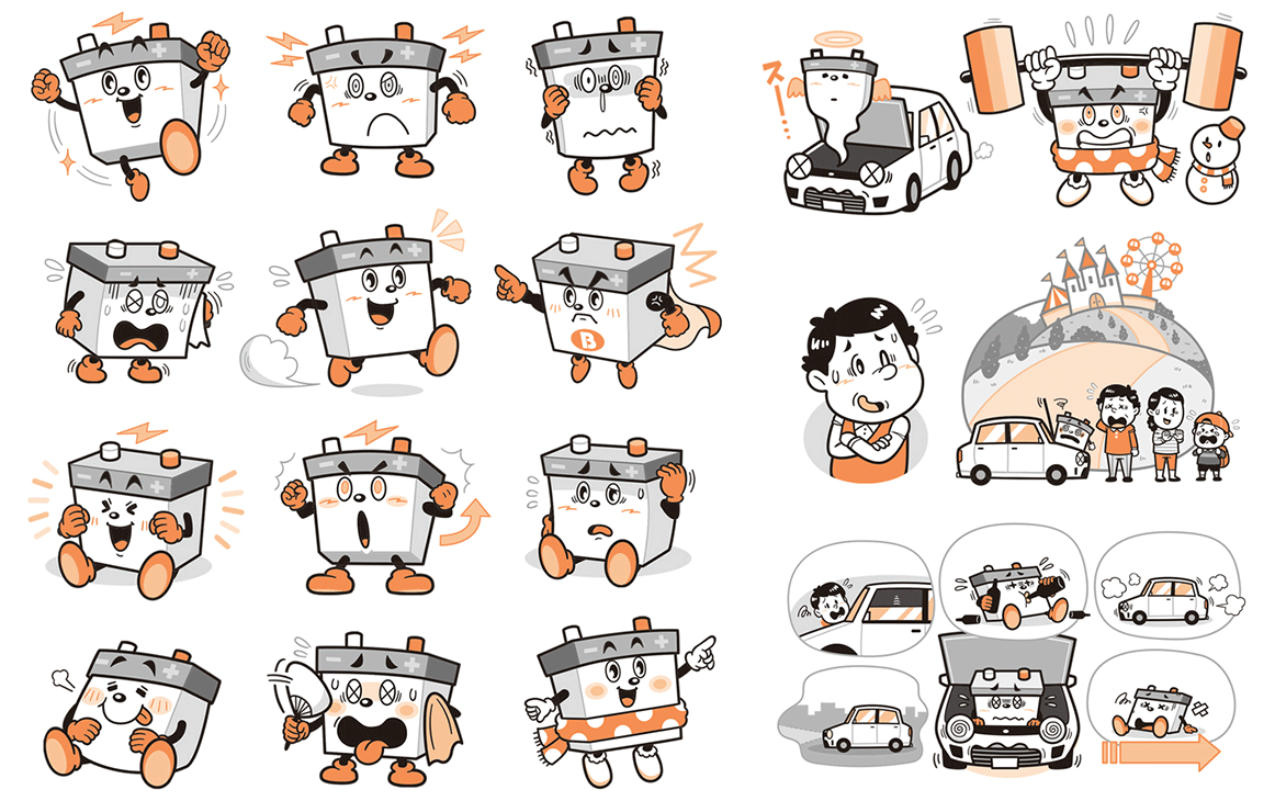 製品キャラクターデザイン｜｜たのしいコミカルタッチのデフォルメイラスト