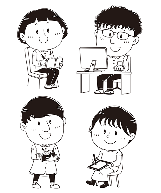 キャラクターデザイン_コミカルタッチ_コミカルイラスト_イラストレーターいわたまさよし