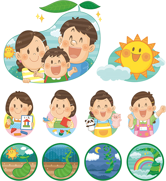 放課後等デイサービス_ホームページ_コミカルタッチ_コミカルイラスト_イラストレーターいわたまさよし