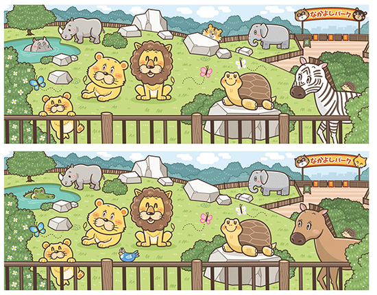 学研プラス〈どうぶつクイズ ようちえん〉幼稚園児向けどうぶつクイズのイラスト_デフォルメコミカルイラスト制作_イラストレーターいわたまさよし