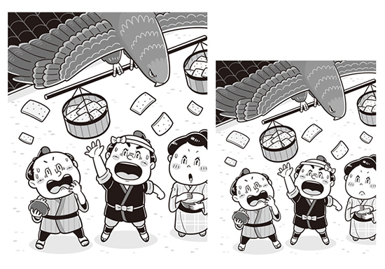 白夜書房〈持ち歩き 脳活まちがい探し〉まちがい探し_コミカルタッチ_コミカルイラスト_イラストレーターいわたまさよし