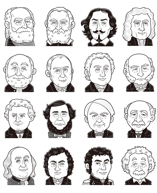 オーム社〈歴史上の科学者たちから学ぶ魅力的な理科実験〉科学の書籍_挿絵_コミカルタッチ_コミカルイラスト_イラストレーターいわたまさよし