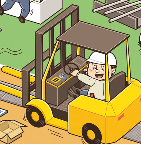 不安全行動_不安全状態イラスト_工場イラスト_まちがいさがし