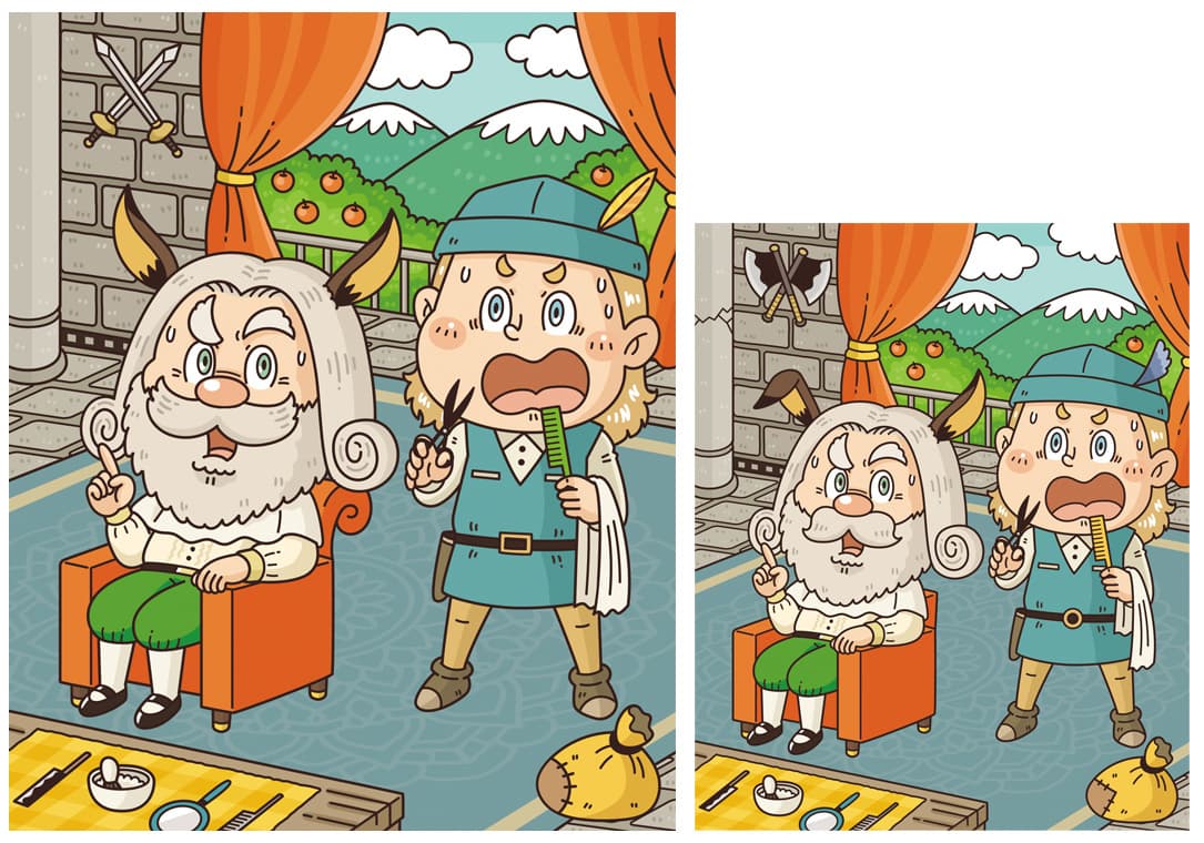 白夜書房〈持ち歩き 脳活まちがい探し〉コミカルタッチ イラスト制作 イラストレーターいわたまさよし