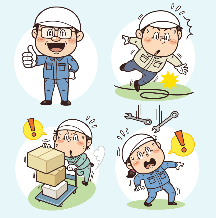 工場_不安全行動_不安全状態イラスト_工場イラスト