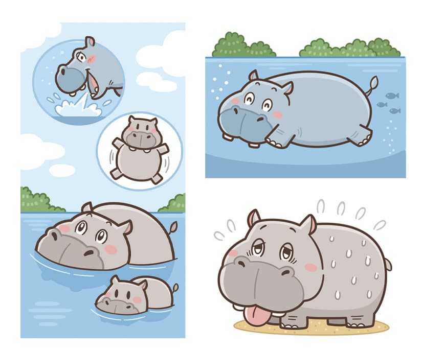 Gakken〈どうぶつクイズようちえん〉児童書｜子ども向けかわいいコミカルタッチの動物イラスト