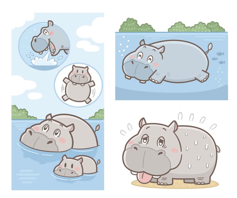 Gakken〈どうぶつクイズようちえん〉児童書｜子ども向けかわいいコミカルタッチの動物イラスト