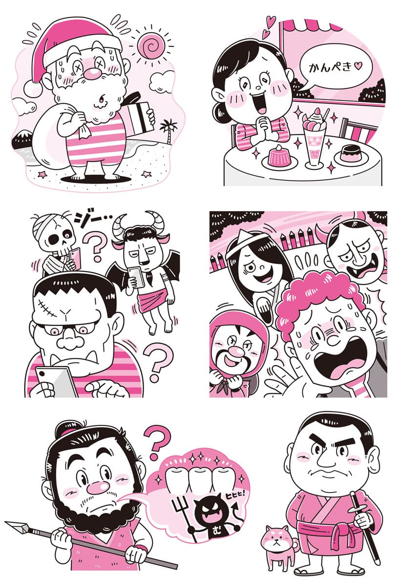 子ども向けコミカルイラスト｜児童書・学習教材｜児童書『かいけつゾロリ』シリーズのクイズ本。幼児から小学生まで絵を見て楽しめるように、子ども向けのコミカルでかわいいイラストを心がけました。